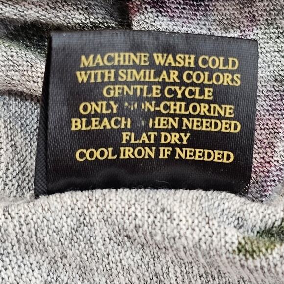 Lee 1/2 Zip Floral Long Sleeve Top XL - Picture 6 of 8